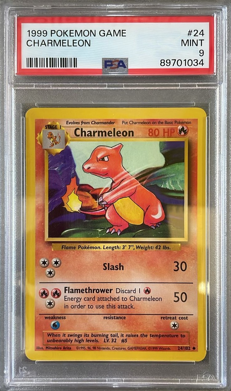 1999 Pokémon Game Charmeleon #24 MINT PSA 9